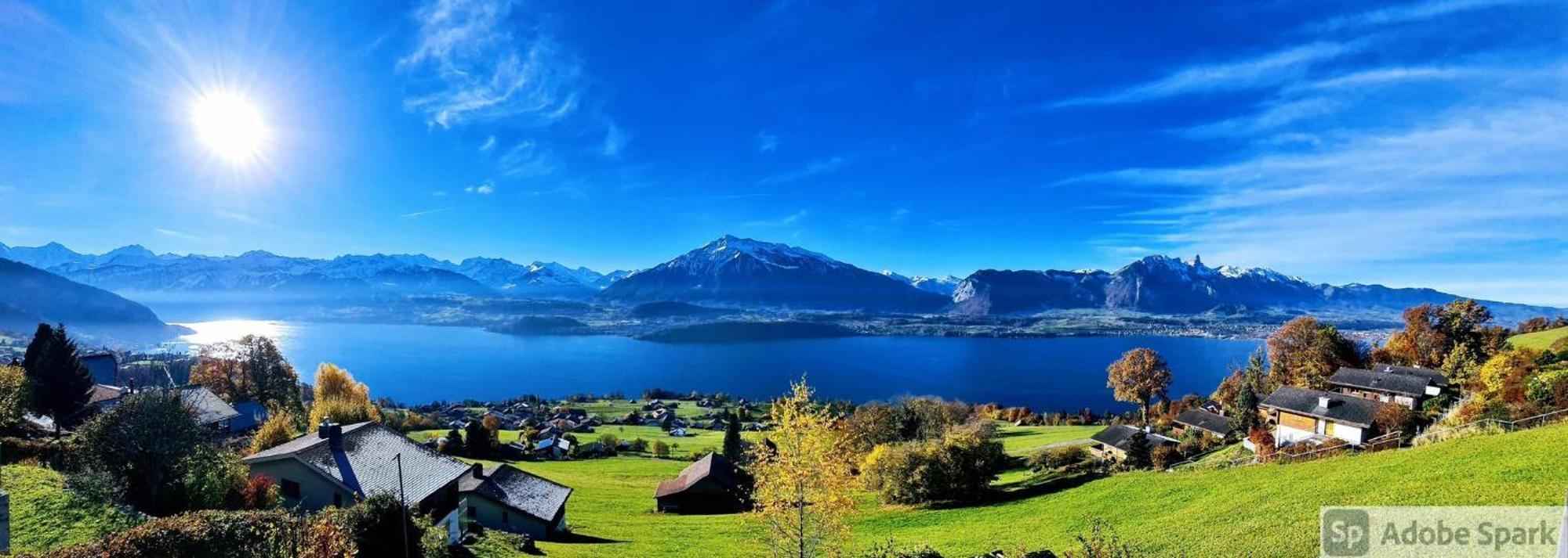 Chalet With View Of The Mountains And The Thun Lake Зигрисвил Екстериор снимка