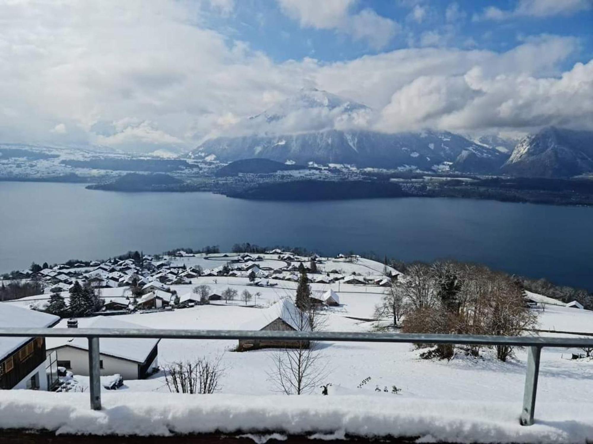 Chalet With View Of The Mountains And The Thun Lake Зигрисвил Екстериор снимка