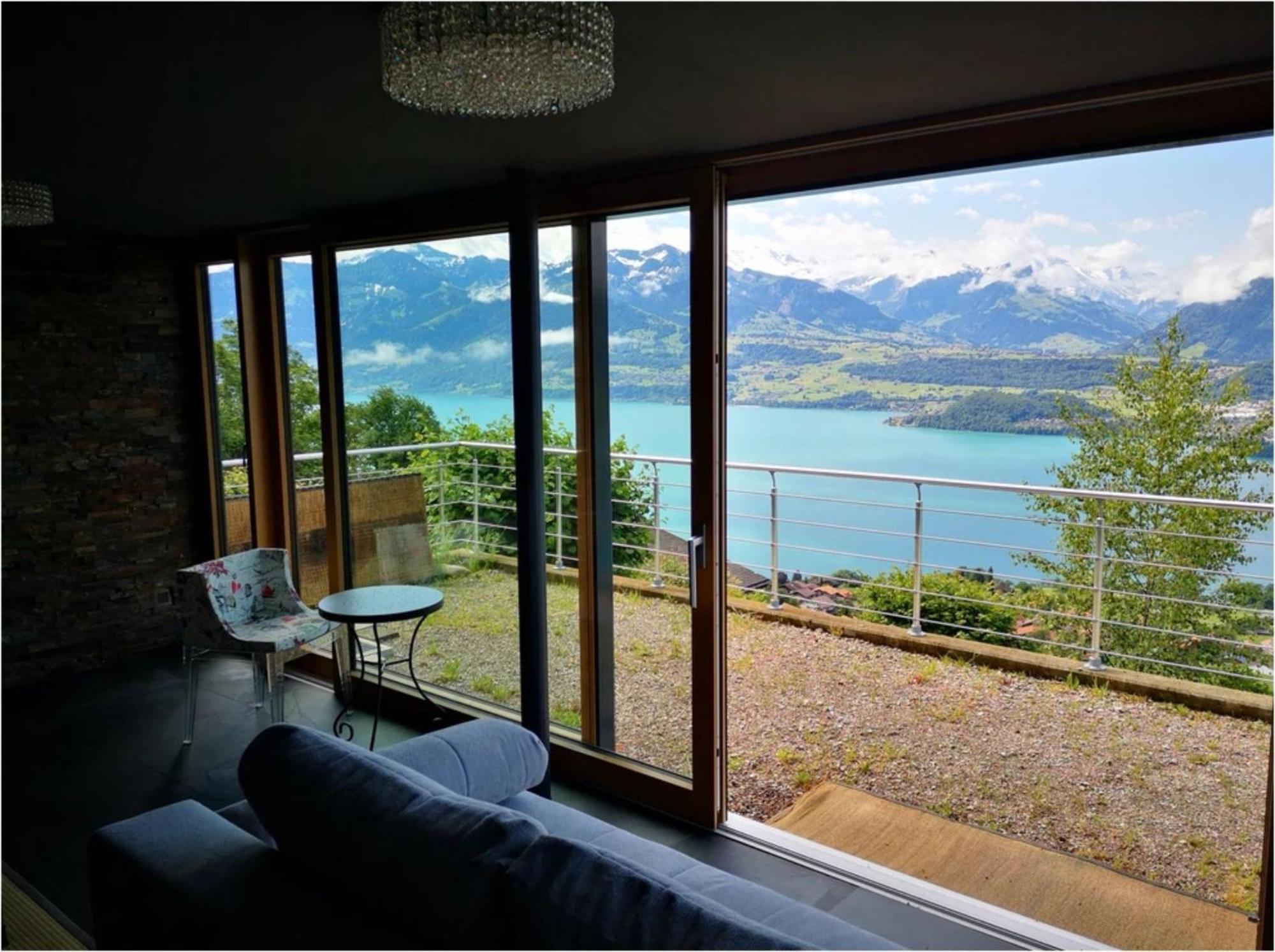 Chalet With View Of The Mountains And The Thun Lake Зигрисвил Екстериор снимка