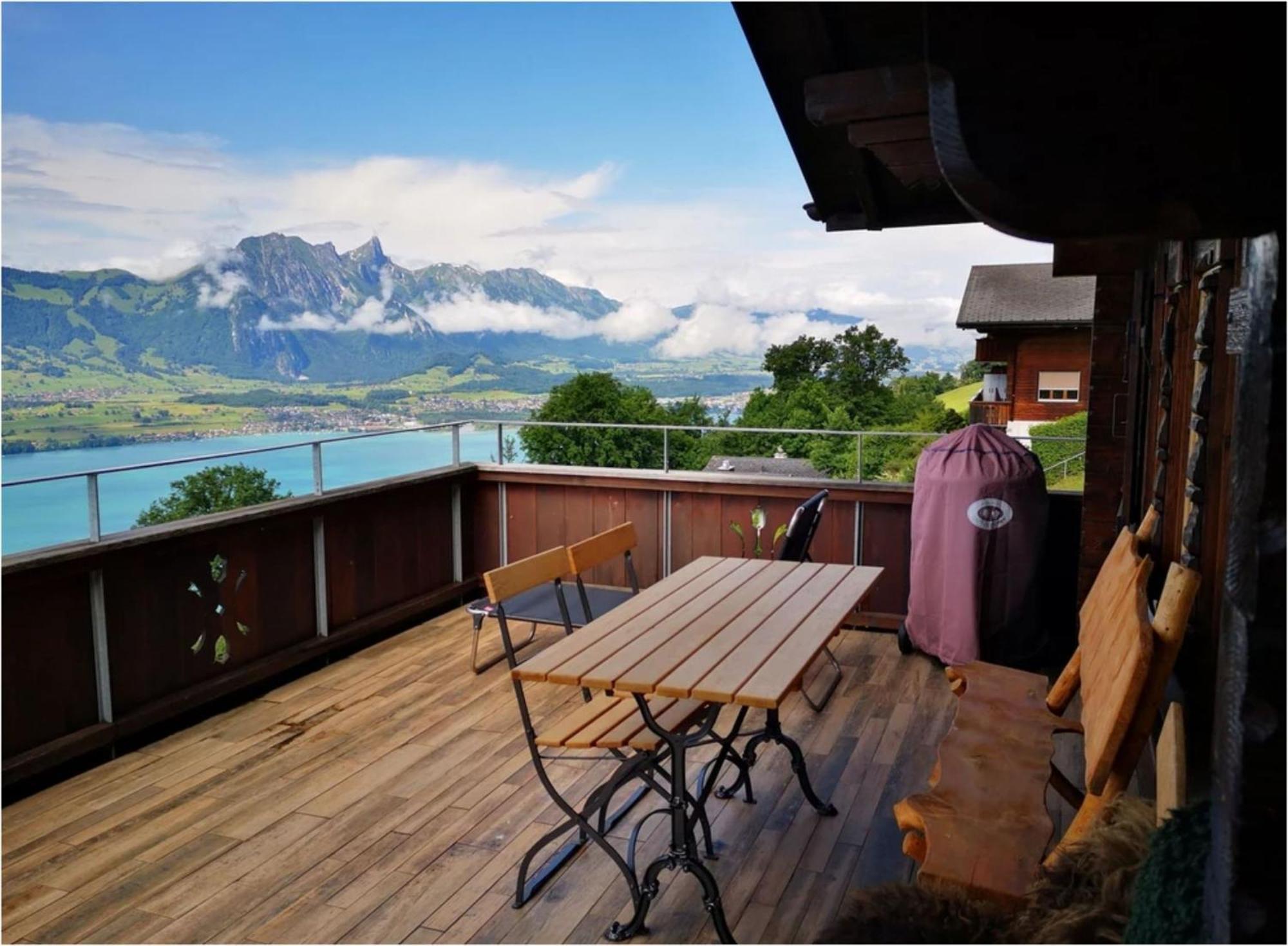 Chalet With View Of The Mountains And The Thun Lake Зигрисвил Екстериор снимка